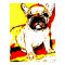 French bulldog art poster