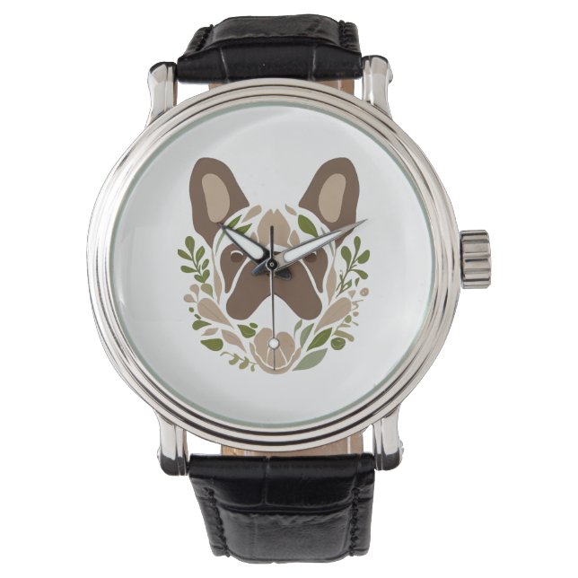 French Bulldog Art  Watch (Front)