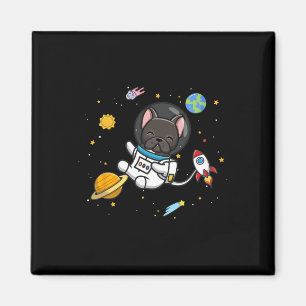 French Bulldog Astronaut Magnet