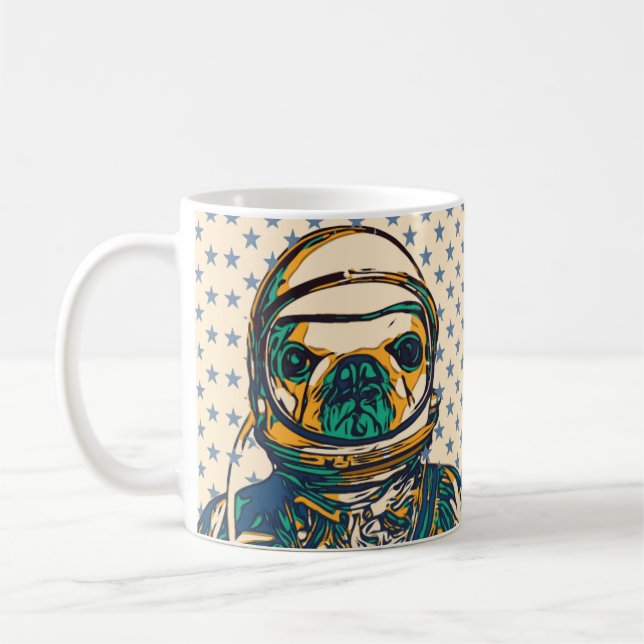 French Bulldog Astronaut Mug (Left)