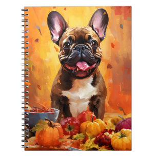 French Bulldog Autumn Thanksgiving Notebook