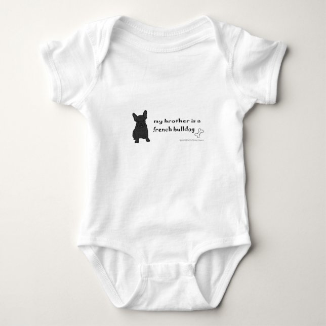 french bulldog baby bodysuit (Front)