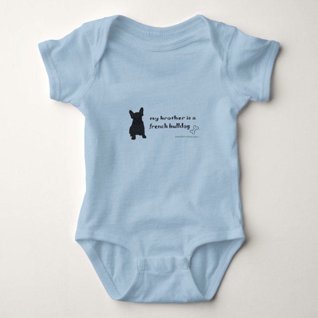 french bulldog baby bodysuit (Front)