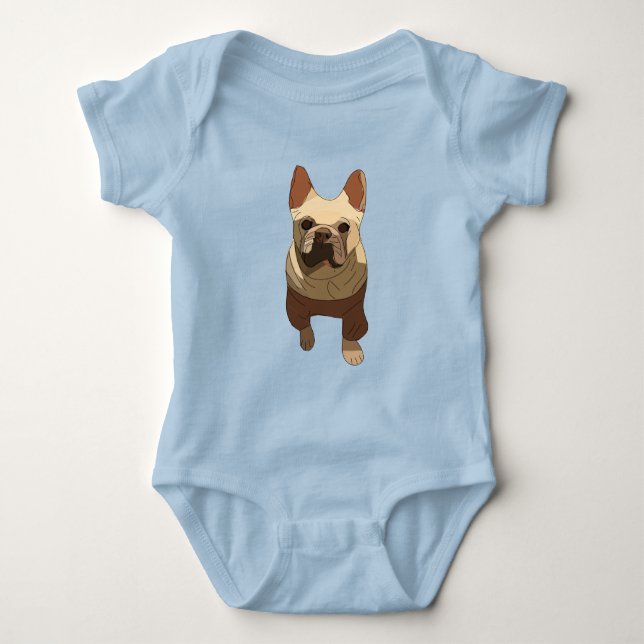 French Bulldog Baby Bodysuit (Front)