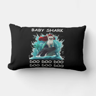 French Bulldog Baby Shark Doo Doo Doo Lumbar Cushion