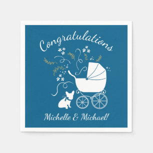 French Bulldog Baby Shower Frenchie Frenchy Napkin