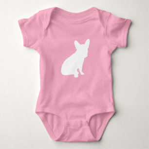 French Bulldog Baby Shower Frenchie Pink Bodysuit