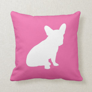 French Bulldog Baby Shower Frenchie Pink Cushion
