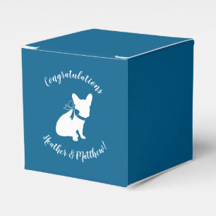 French Bulldog Baby Shower Frenchy Frenchie Blue Favour Box