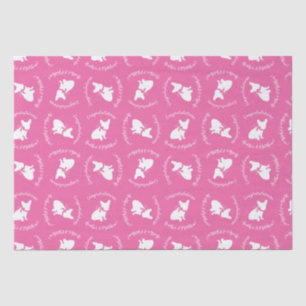 French Bulldog Baby Shower Frenchy Frenchie Pink Tissue Paper