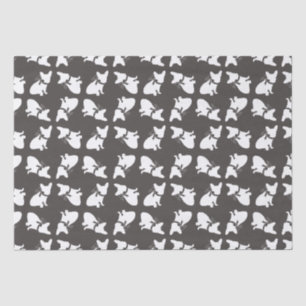 French Bulldog Baby Shower Grey Tissue Paper