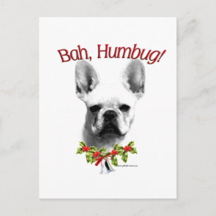 French Bulldog Bah Humbug Postcard