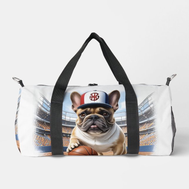 French Bulldog Basketball Bulldog Father's Day Duffle Bag (Front)
