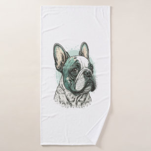 French bulldog bath towel