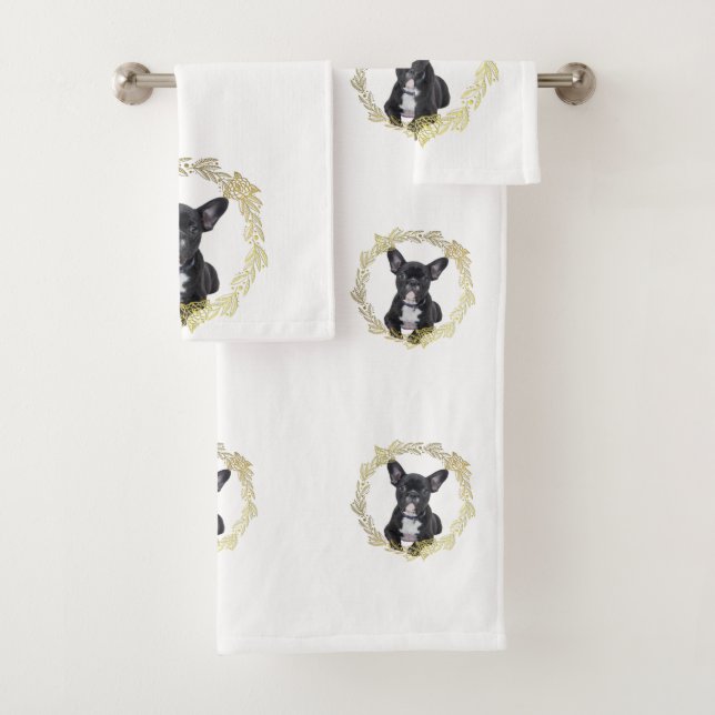 French Bulldog  Bath Towel Set (Insitu)