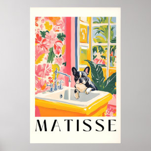 French Bulldog Bathroom Print Matisse Style Funny