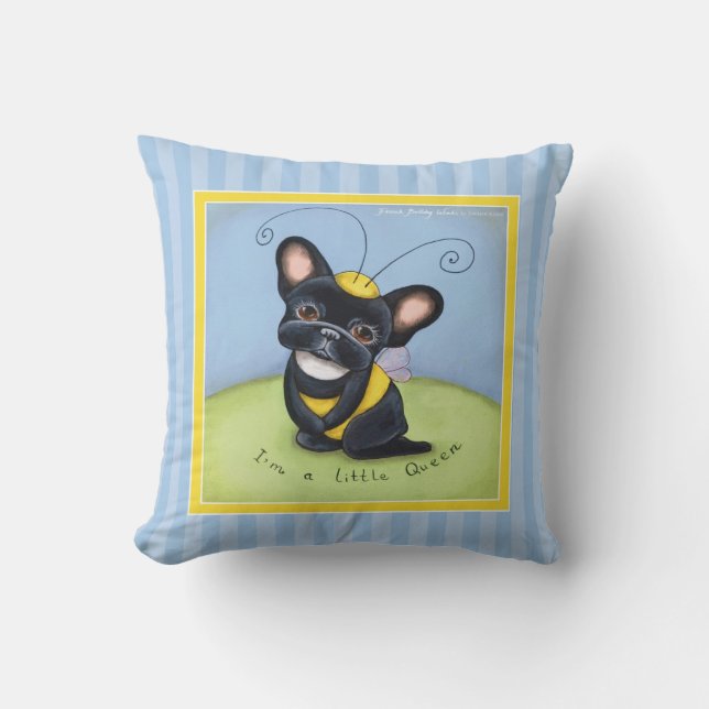 French Bulldog Bee Cushion (Front)