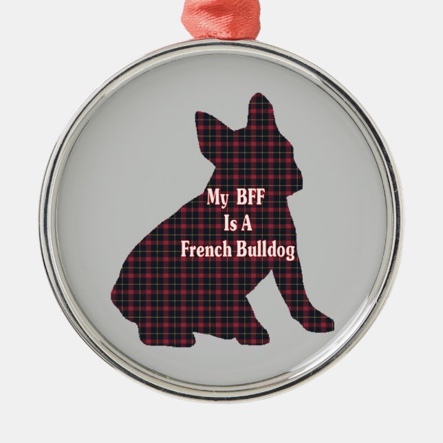 French Bulldog BFF Metal Tree Decoration (Front)