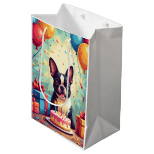 French Bulldog Birthday Celebration Medium Gift Bag