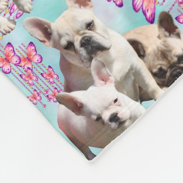 French Bulldog Birthday French Bulldog Fleece Blanket (Corner)