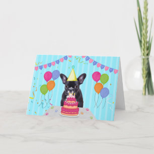 French Bulldog Birthday Holiday Card