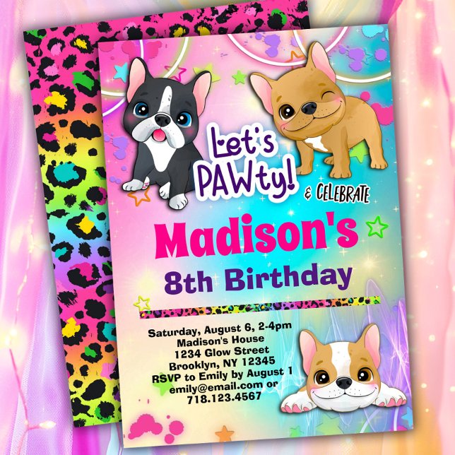 French Bulldog Birthday Party Invitation (Creator Uploaded)