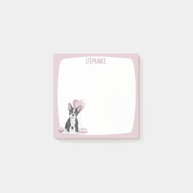 French Bulldog Birthday Post-it Notes (Front)