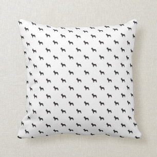 French Bulldog black and white pattern pillow