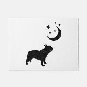 French Bulldog Black Silhouette Doormat