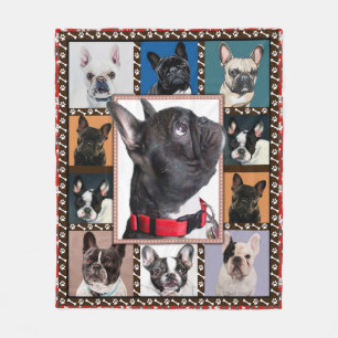French Bulldog Blanket, French Bulldog Throw, Fleece Blanket