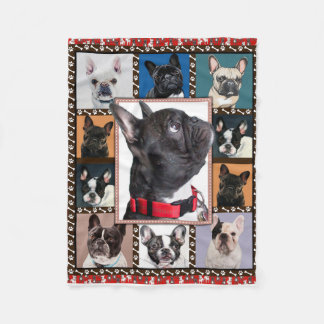French Bulldog Blanket, French Bulldog Throw Fleece Blanket