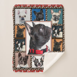 French Bulldog Blanket, French Bulldog Throw, Sherpa Blanket