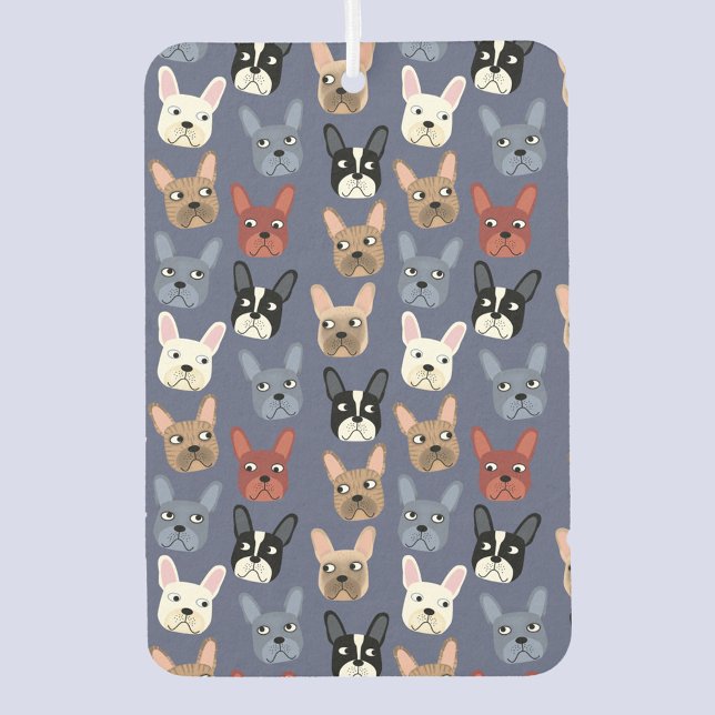 French Bulldog Blue Car Air Freshener (Fun French Bulldog air freshener for dog lovers)