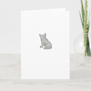French Bulldog Blue French Bulldog  White Pixel Card