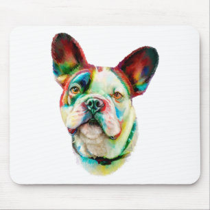 French Bulldog Bright Bust Mouse Pad