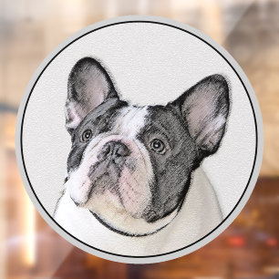 French Bulldog (Brindle Pied) Painting - Dog Art