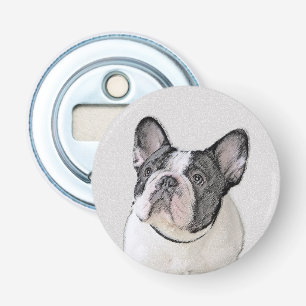 French Bulldog (Brindle Pied) Painting - Dog Art Bottle Opener