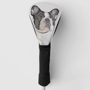 French Bulldog (Brindle Pied) Painting - Dog Art Golf Head Cover