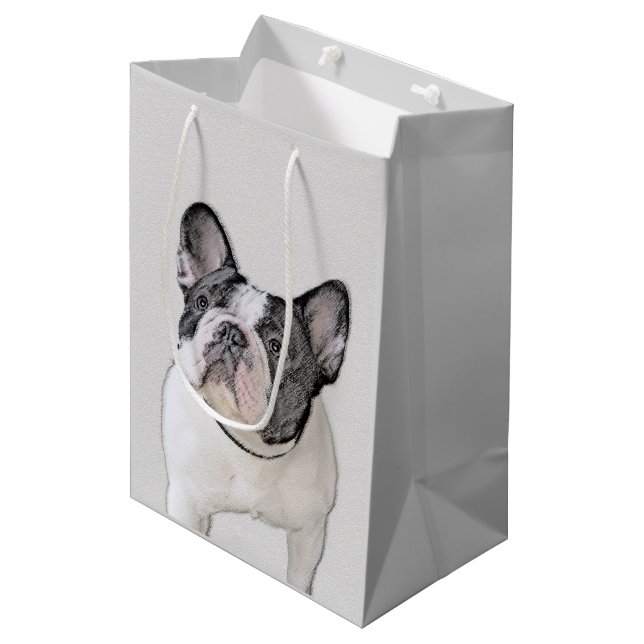 French Bulldog (Brindle Pied) Painting - Dog Art Medium Gift Bag (Front Angled)