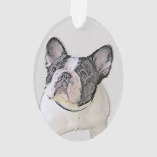 French Bulldog (Brindle Pied) Painting - Dog Art Ornament