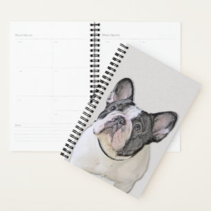 French Bulldog (Brindle Pied) Painting - Dog Art Planner