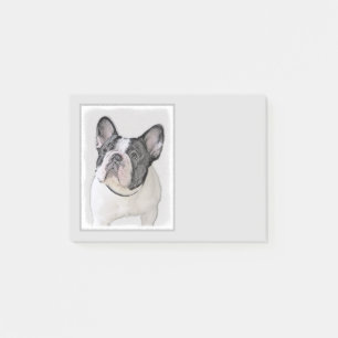 French Bulldog (Brindle Pied) Painting - Dog Art Post-it Notes