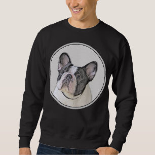 French Bulldog (Brindle Pied) Painting - Dog Art Sweatshirt