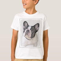 French Bulldog (Brindle Pied) Painting - Dog Art