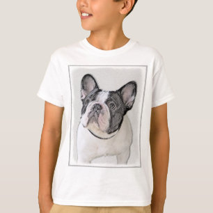 French Bulldog (Brindle Pied) Painting - Dog Art T-Shirt