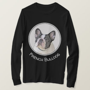 French Bulldog (Brindle Pied) Painting - Dog Art T-Shirt