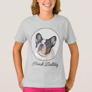 French Bulldog (Brindle Pied) Painting - Dog Art T T-Shirt