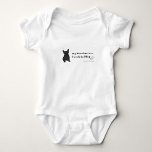french bulldog brother baby bodysuit