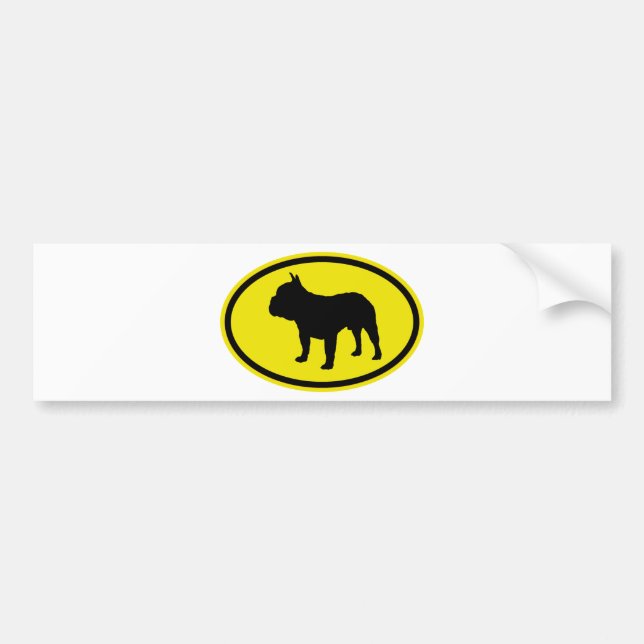 French Bulldog Bumper Sticker (Front)