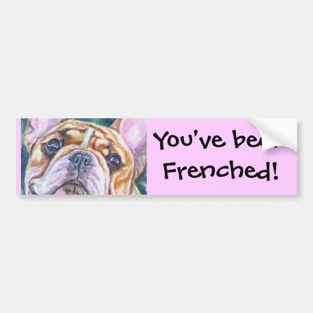French Bulldog Bumper Sticker (Front)